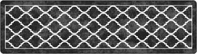 vidaXL fekete-fehér mosható csúszásgátló szőnyeg 80 x 300 cm