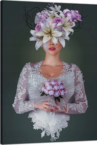 Vászonkép Nő fehér ruhában Natura 80x120 cm Ideális ajándék