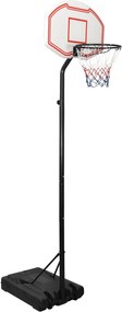 vidaXL fehér polietilén kosárlabda állvány 282-352 cm