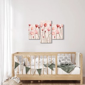 Kép - rózsaszín tulipán (90x60 cm)
