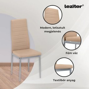 Denton 6+1 étkező garnitúra bézs-szürke