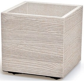 MADERA SQUARE ECO WOOD virágtartó 28,8 cm, fehér, S