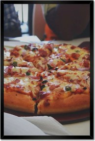 Poszterek keretben 40x60 Pizza darabokban