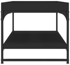 fekete szerelt fa dohányzóasztal 100 x 49 x 45 cm