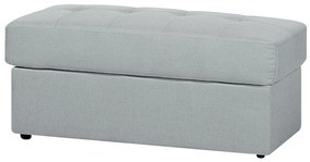 Világosszürke Dekoratív Ágyneműtartós Kanapéágy Ottománnal FALSTER Beliani