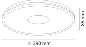 LED Dimmelhető mennyezeti lámpa LEON LED/24W/230V + távirányítás