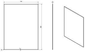 Sapho - ACCORD tükör 70x90 cm