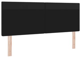 Fejtámla Egyszerű Design Fekete 140 cm Műbőr