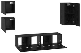 TV szekrény garnitúra 5 pcs Musta tammi 160 x 30 x 30.5 cm
