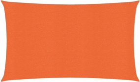 vidaXL narancssárga négyszögletű HDPE napvitorla 160 g/m² 4x7 m