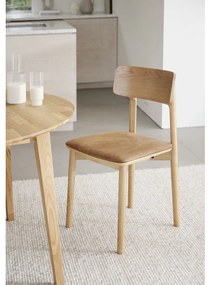 Konyakbarna-natúr színű bőr utánzat étkezőszék szett 2 db-os Wolcott – Rowico