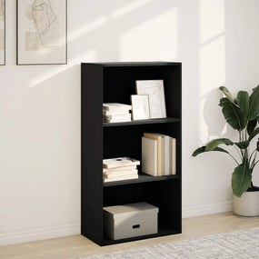fekete szerelt fa könyvespolc 60 x 30 x 114 cm