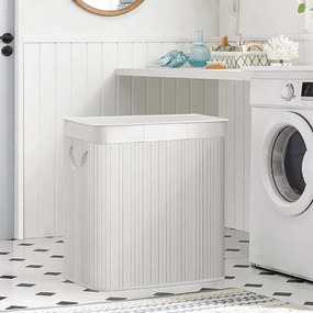 Műanyag szennyestartó kosár, fehér