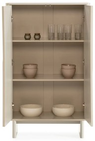 Krémszínű szekrény 80x130x40 cm Solei – MOME