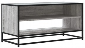 szürke sonoma színű szerelt fa és fém TV-szekrény 91x40x46 cm