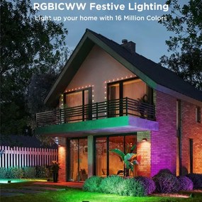 Govee - 4 darabos RGBICWW LED reflektor szett, dimmelhető, LED/24W/230V, IP66, matt, Wi-Fi