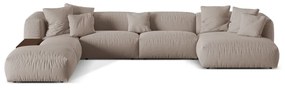 Bézs moduláris sarokkanapé (bal oldali-U alakú) Martina – Micadoni Home