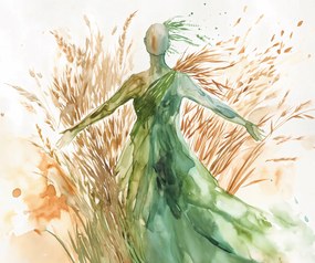 Poszter 60x50cm Szalma sziluett