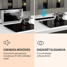 Klarstein Royal Flush Eco, páraelszívó, 60 cm, 604 m³/ó, A+