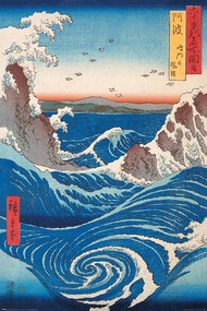 Plakát Hiroshige - Naruto Whirlpool, Hiroshige Utagawa