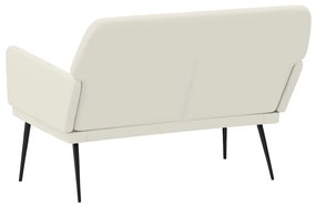 vidaXL krémszínű bársonypad 108x79x79 cm