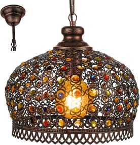 EGLO 49764 JADIDA Klasszikus Függesztett Lámpa Antik Réz E27 IP20