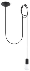 Sollux SL.0369 - Csillár zsinóron EDISON 1 1xE27/60W/230V pók fekete