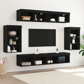 Lebegő polc 2 db Fekete tölgy 40x28,5x40 cm MDF