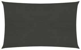 antracitszürke HDPE napvitorla 160 g/m² 2,5 x 4 m