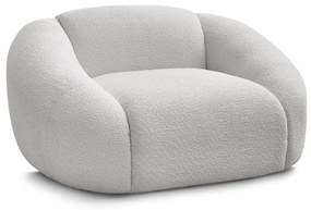 Világosszürke buklé fotel Tina – Bobochic Paris