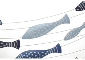 Fém fali dekoráció 96,5x61 cm Pesci – Mauro Ferretti