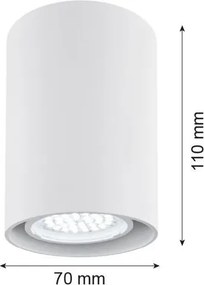 ARGON 3119 TYBER Hengeres Mennyezeti LĂĄmpa FehĂ©r GU10 IP20