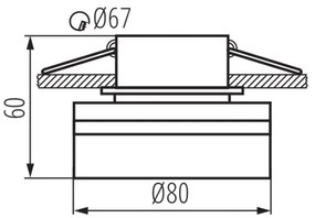 Kanlux 29238 - Beépíthető lámpa GOVIK GU10/10W fehér