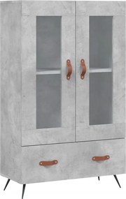 vidaXL betonszürke szerelt fa magasszekrény 69,5 x 31 x 115 cm