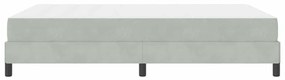 Boxspring ágy matraccal Világosszürke 140 x 190 cm Bársony