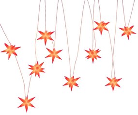 10 db piros karácsonyi lámpa LED-del 10 cm