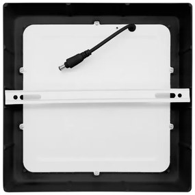 Solight WD173-B- LED Mennyezeti lámpa LED/18W/230V 3000/4000/6000K fekete szögletes