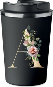 Prémium termo bögre fekete A-betűvel Alice Alex Anna KT_149_cz