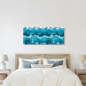 Kép - absztrakció, tenger (120x50 cm)