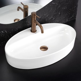 Rea Nastazja, pultra szerelhető mosdó 610x375x105 mm, fényes fehér, REA-U6359