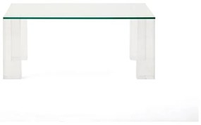 Üveg dohányzóasztal 85x85 cm Adularia – Kave Home