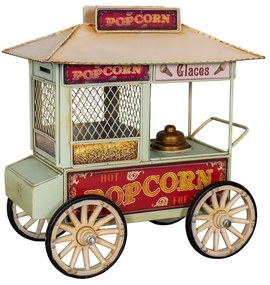 Fém kisméretű dekoráció Popcorn Cart – Antic Line