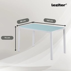 Mira 4+1 étkező garnitúra fehér-fekete
