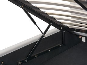 Törtfehér bársony ágyneműtartós franciaágy 160 x 200 cm BAJONNA Beliani