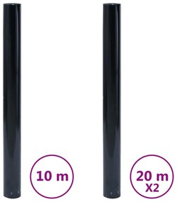 3 db matt fekete PVC statikus ablakfólia