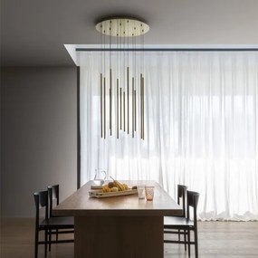 Ideal Lux - LED Csillár zsinóron FILO LED/25W/230V réz