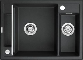 Magnetic gránit mosogató_1,5 medence, metál grafit