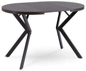 Bővíthető Étkezőasztal Fekete Színben. DORIAN 80-160 cm