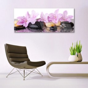 Akril üveg kép Rózsaszín liliom virág 100x50 cm