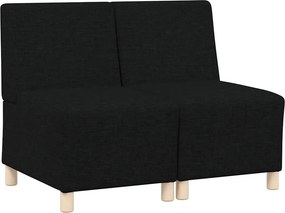 vidaXL Karfa Nélküli Modularis Kanapé Egység 2 pcs Fekete